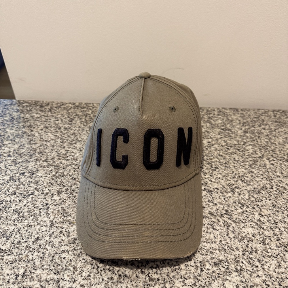 DSQUARED2 Army Green distressed ICON hat